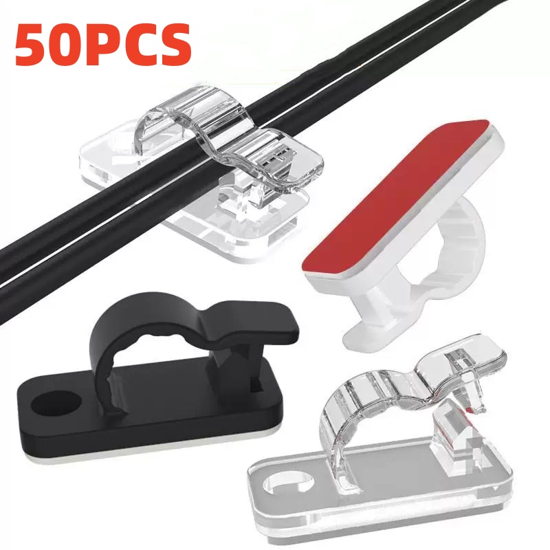 Car Cable Organizer - 10/50 pièces Clips de câble auto-adhésifs