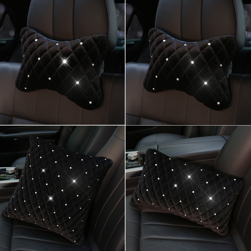 Car Accessories For Winter - Bling strass voiture cou oreiller hiver