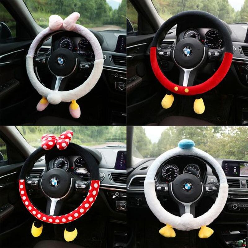 Car Accessories For Winter - Housse de volant en peluche Disney,