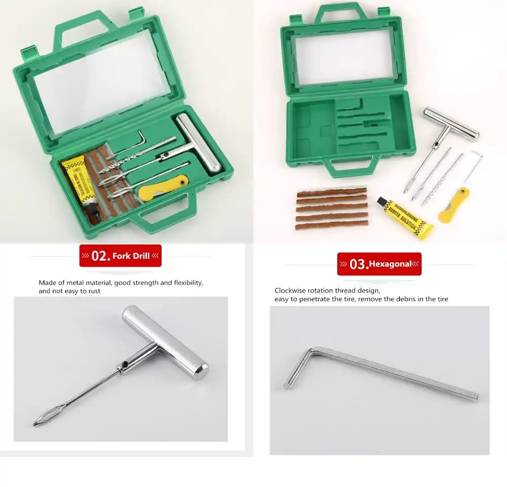 Kit de réparation de pneus de  - Car Emergency Tool Kit avis et prix
