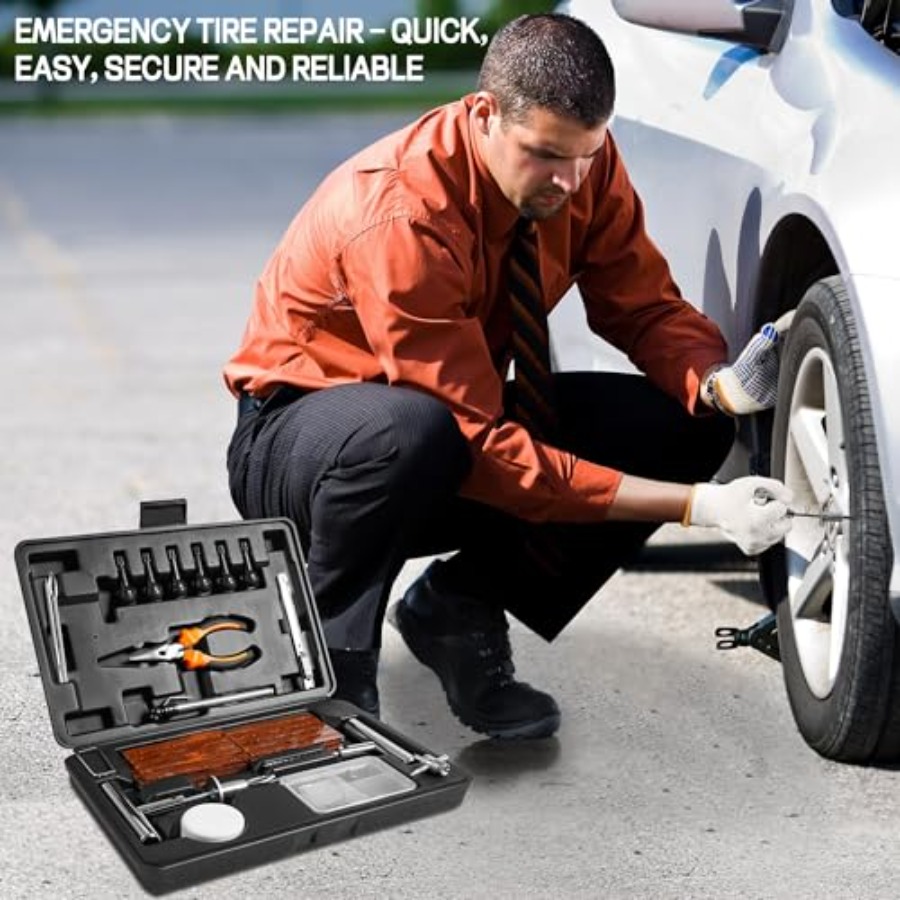 Kit de réparation de pneus en  - Car Emergency Tool Kit avis et prix